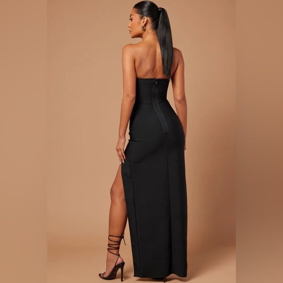 Black Strapless Dress with Silver Accents - Sold Out In Store - Picture 2 of 3